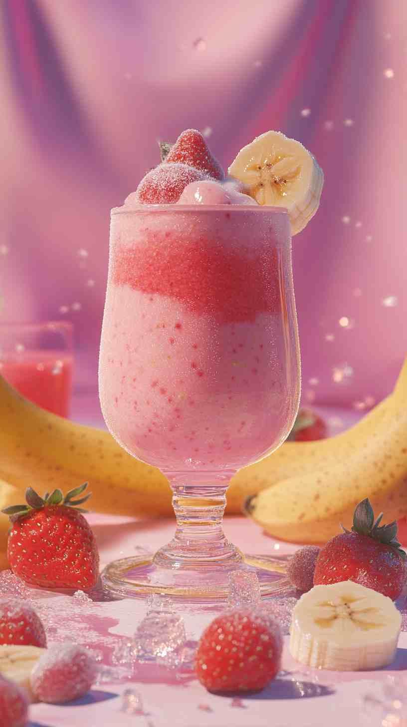 Frozen Strawberry Banana Delight Smoothie