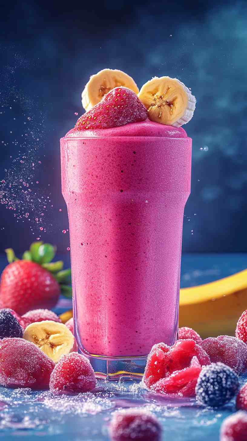 Frozen Strawberry Banana Delight Smoothie