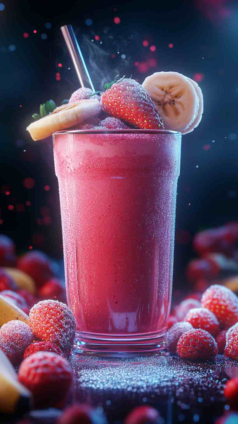 Frozen Strawberry Banana Delight Smoothie