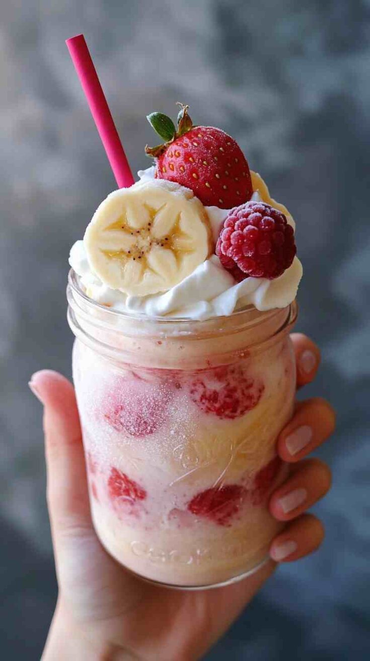 Frozen Strawberry Banana Delight Smoothie