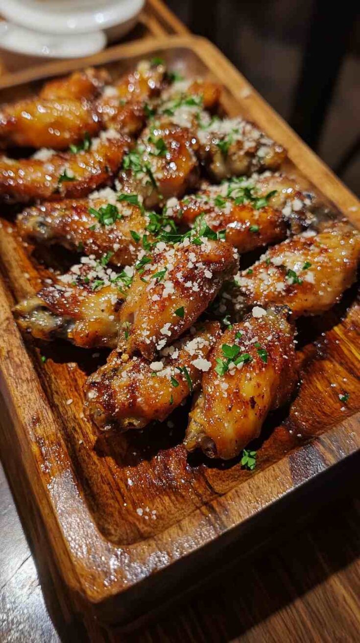 Garlic Butter Air Fryer Chicken Wings