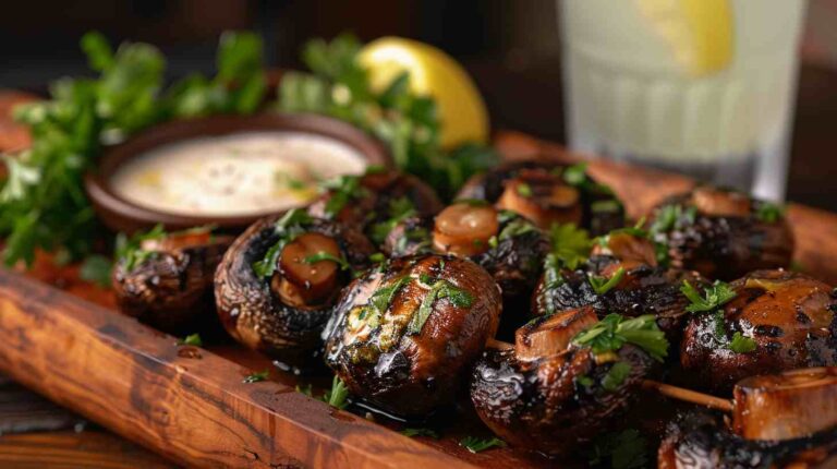 Garlic Butter Grilled Big Mushrooms