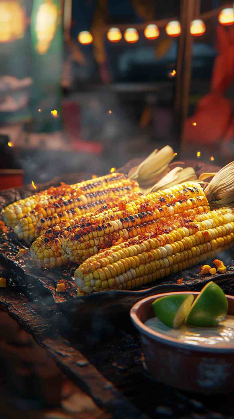 Grilled Corn on the Cob with Chili Lime Butter Street Food Grilled Corn on the Cob with Chili Lime Butter Street Food