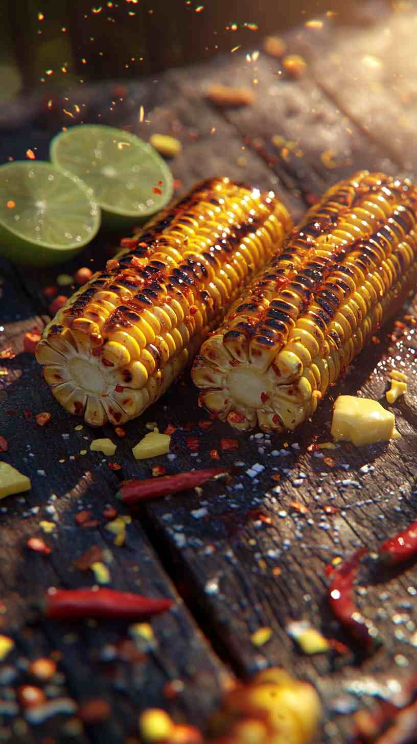Grilled Corn on the Cob with Chili Lime Butter Street Food Grilled Corn on the Cob with Chili Lime Butter Street Food