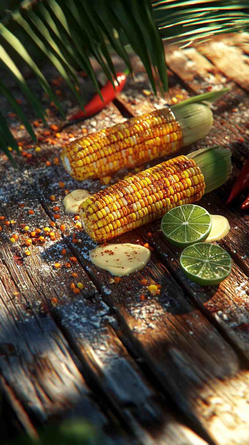 Grilled Corn on the Cob with Chili Lime Butter Street Food Grilled Corn on the Cob with Chili Lime Butter Street Food