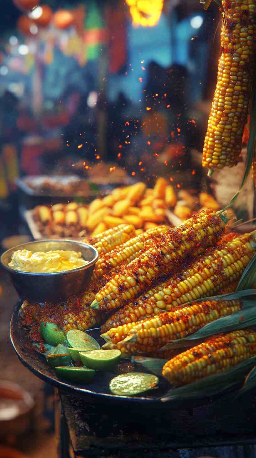 Grilled Corn on the Cob with Chili Lime Butter Street Food Grilled Corn on the Cob with Chili Lime Butter Street Food