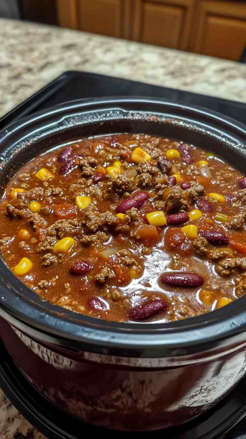 Hearty Crockpot Beef Chili Hearty Crockpot Beef Chili
