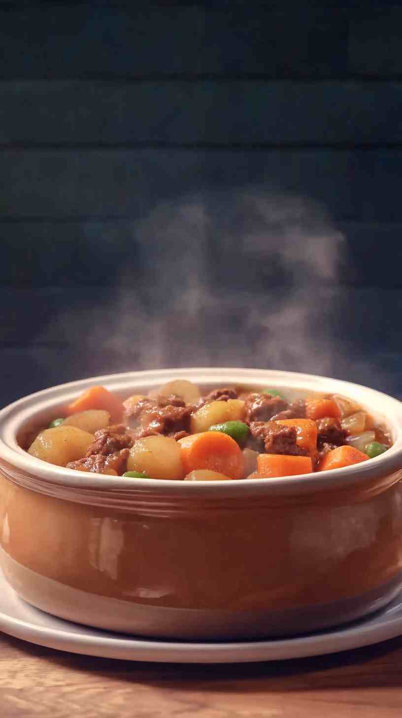 Hearty Slow Cooker Beef Casserole with Vegetables