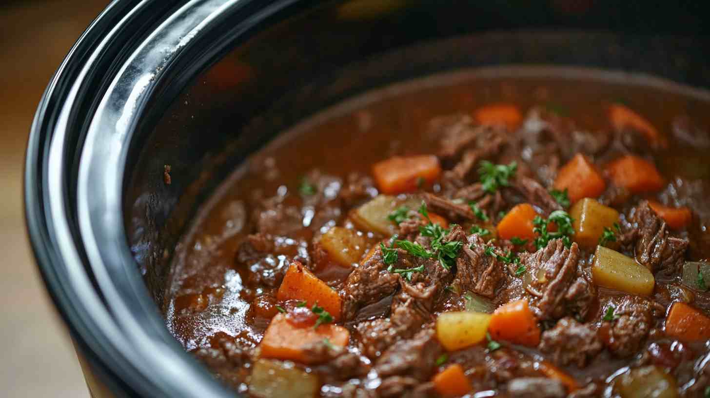 Hearty Slow Cooker Beef Casserole with Vegetables