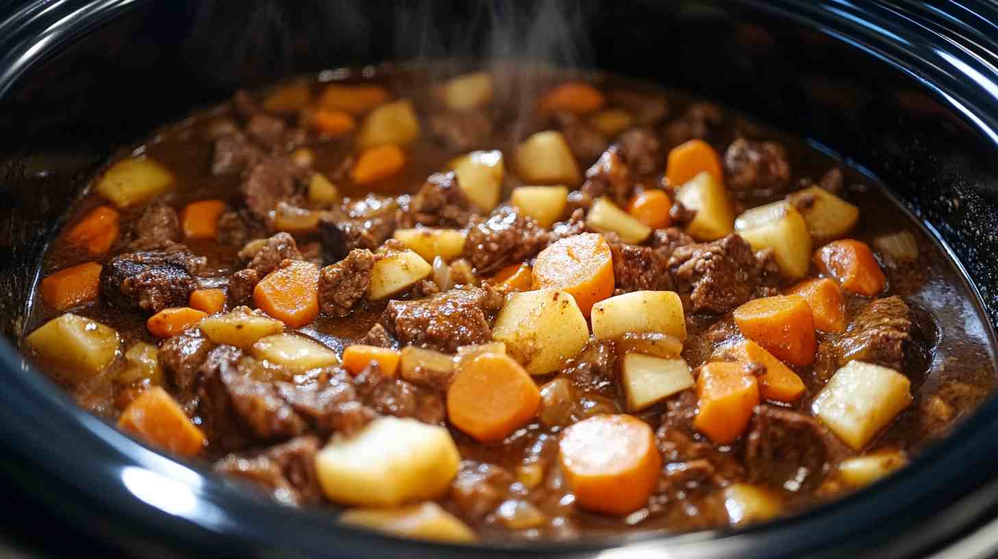 Hearty Slow Cooker Beef Casserole with Vegetables
