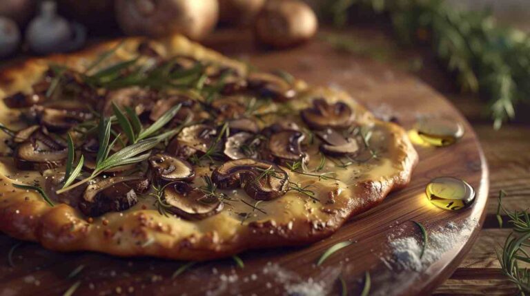 Herbed Big Mushroom Flatbread