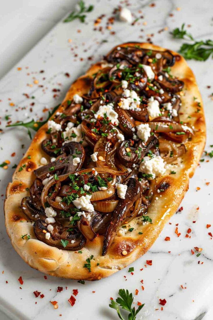 Herbed Big Mushroom Flatbread