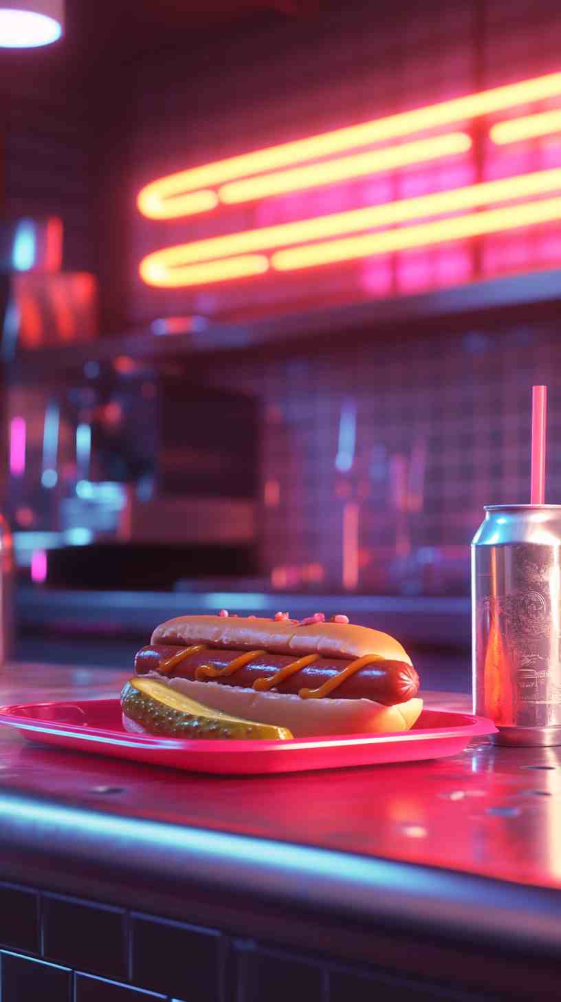 Hot Dog with Sauerkraut and Mustard Street Food Hot Dog with Sauerkraut and Mustard Street Food