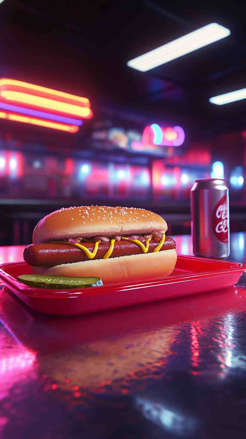Hot Dog with Sauerkraut and Mustard Street Food Hot Dog with Sauerkraut and Mustard Street Food