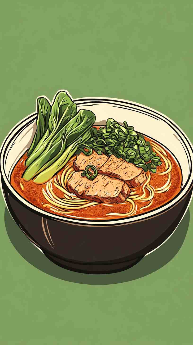 Kimchi Ramen Noodles with Pork and Bok Choy Kimchi Ramen Noodles with Pork and Bok Choy