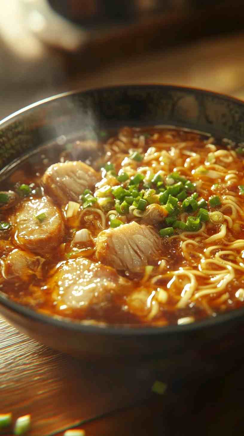 Kimchi Ramen Noodles with Pork and Bok Choy Kimchi Ramen Noodles with Pork and Bok Choy
