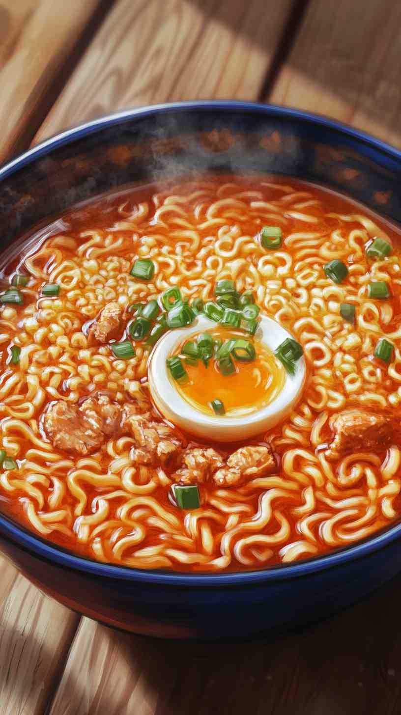 Kimchi Ramen Noodles with Pork and Bok Choy Kimchi Ramen Noodles with Pork and Bok Choy