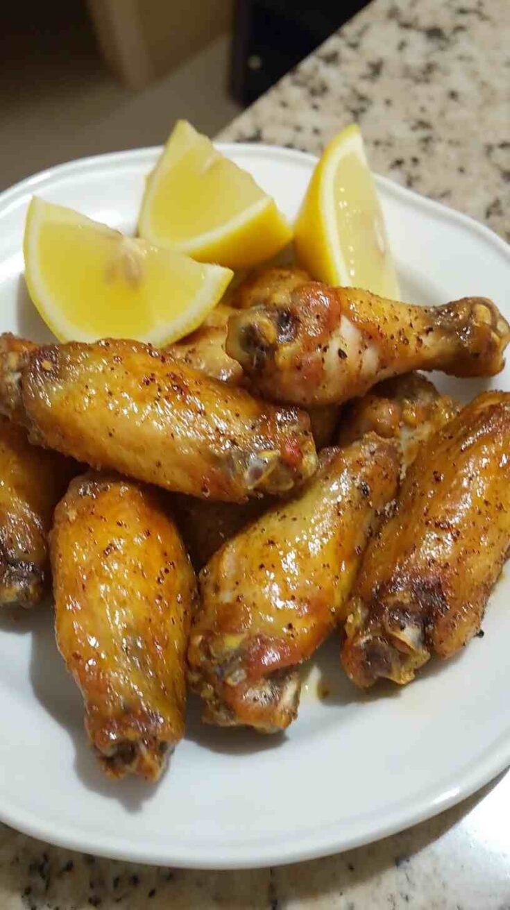 Lemon Pepper Air Fryer Chicken Wings
