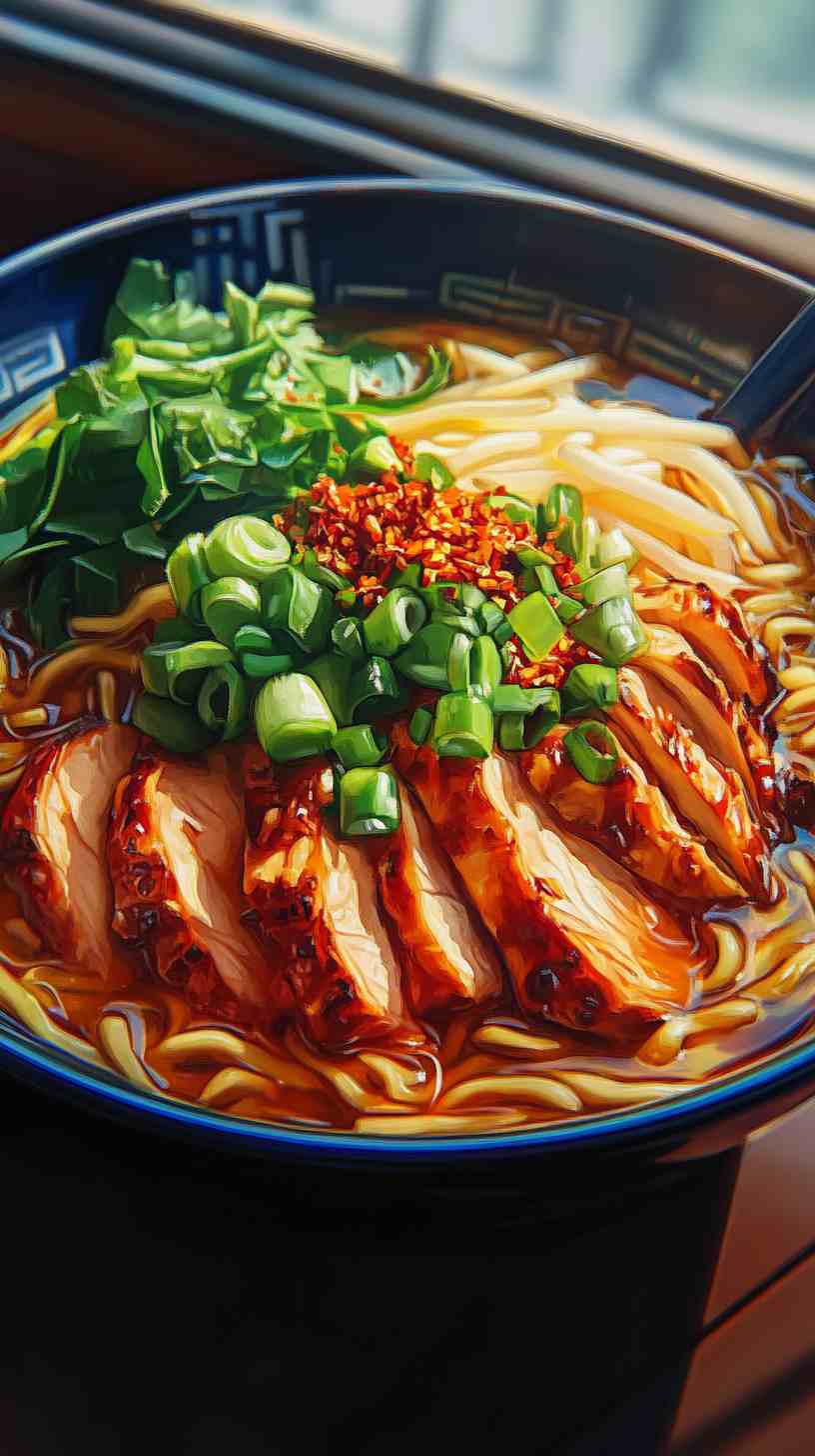 Lemon and Ginger Ramen Noodles with Roasted Chicken Lemon and Ginger Ramen Noodles with Roasted Chicken