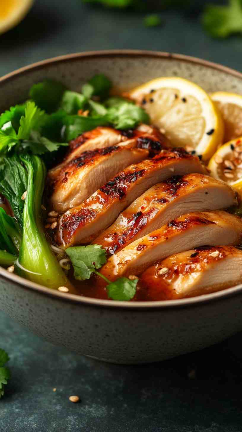 Lemon and Ginger Ramen Noodles with Roasted Chicken Lemon and Ginger Ramen Noodles with Roasted Chicken