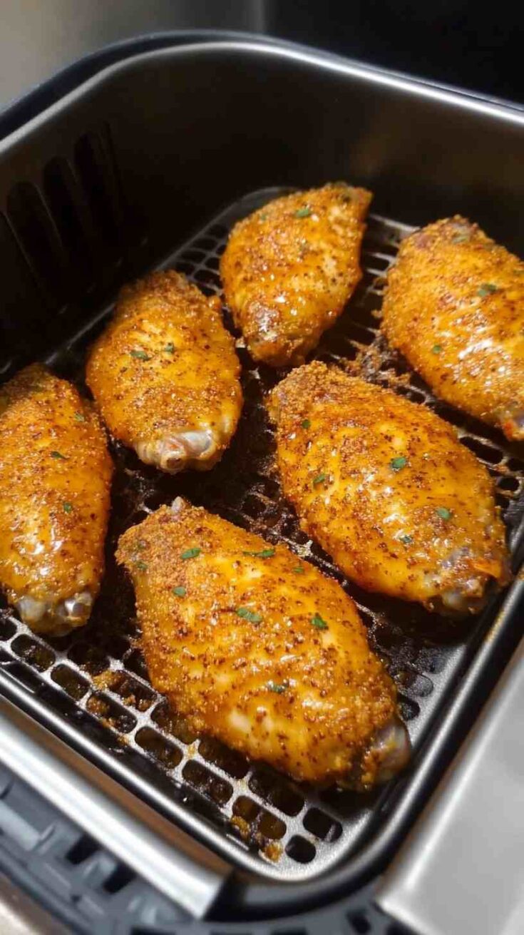 Maple Mustard Air Fryer Chicken Wings