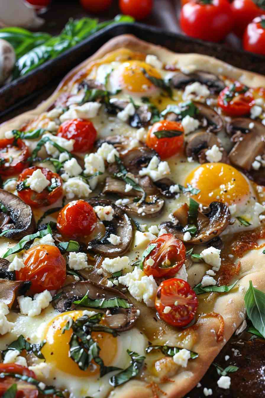 Mushroom Breakfast Flatbread Mushroom Breakfast Flatbread
