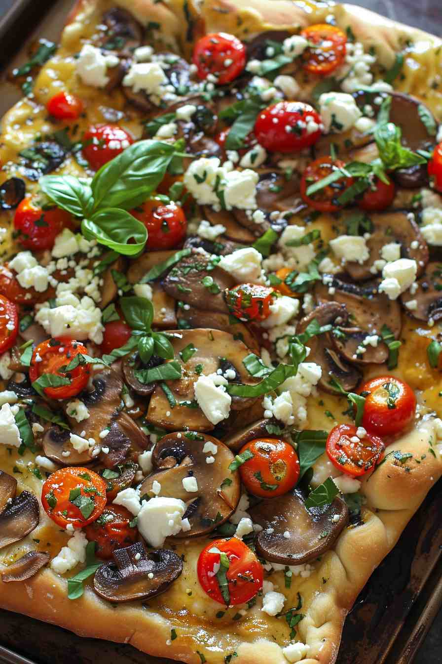 Mushroom Breakfast Flatbread Mushroom Breakfast Flatbread