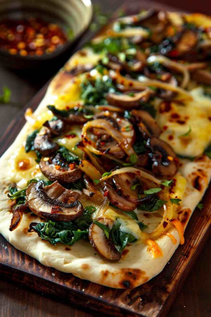 Mushroom Breakfast Flatbread Mushroom Breakfast Flatbread