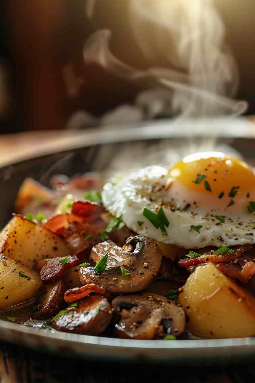 Mushroom and Bacon Hash Mushroom and Bacon Hash
