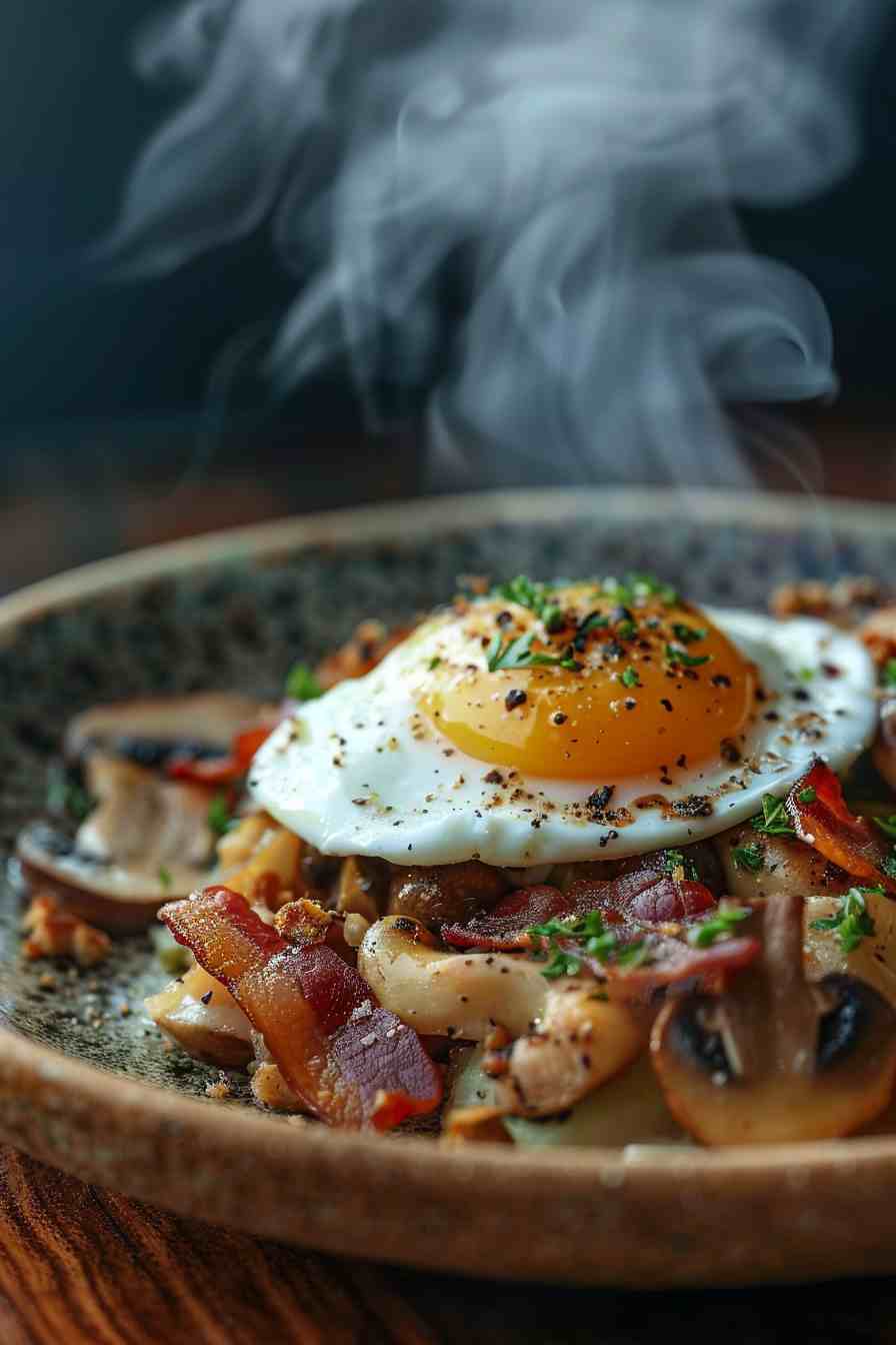 Mushroom and Bacon Hash Mushroom and Bacon Hash