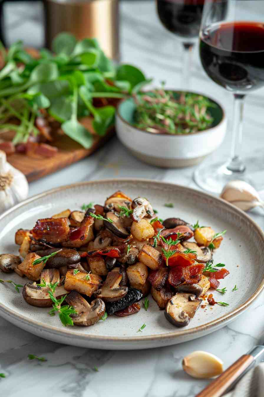 Mushroom and Bacon Hash Mushroom and Bacon Hash