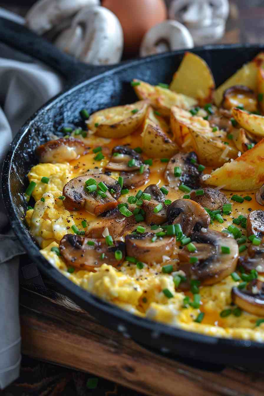 Mushroom and Cheese Scrambled Eggs Mushroom and Cheese Scrambled Eggs