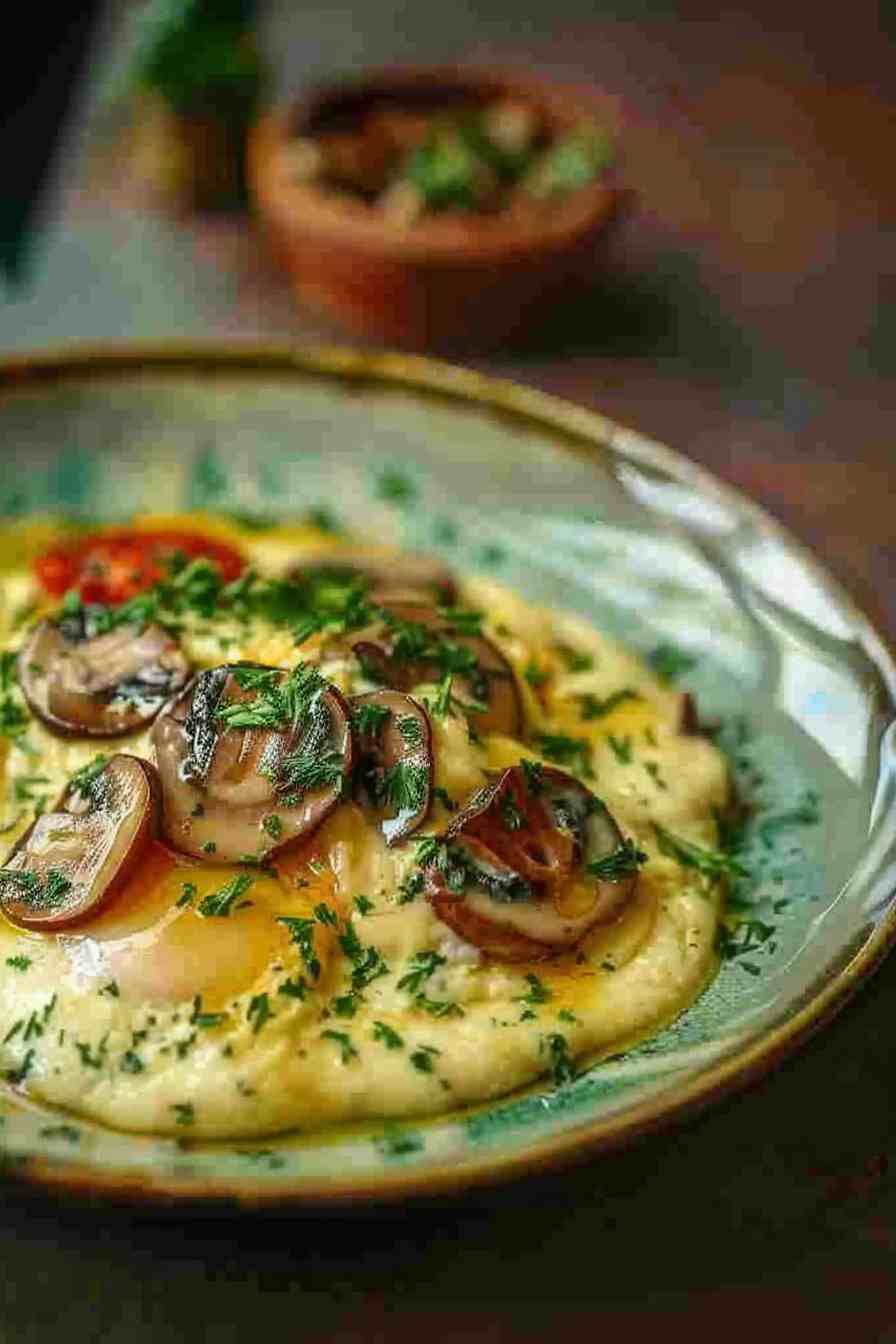Mushroom and Cheese Scrambled Eggs Mushroom and Cheese Scrambled Eggs