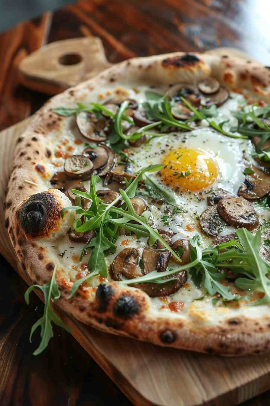 Mushroom and Egg Breakfast Pizza Mushroom and Egg Breakfast Pizza