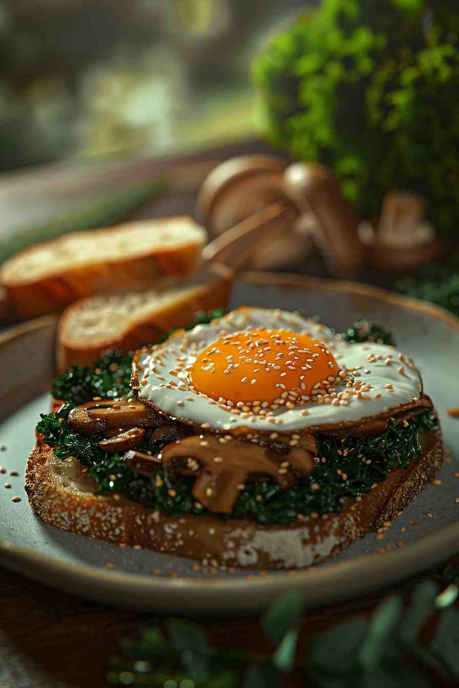 Mushroom and Kale Breakfast Stir-Fry Mushroom and Kale Breakfast Stir-Fry