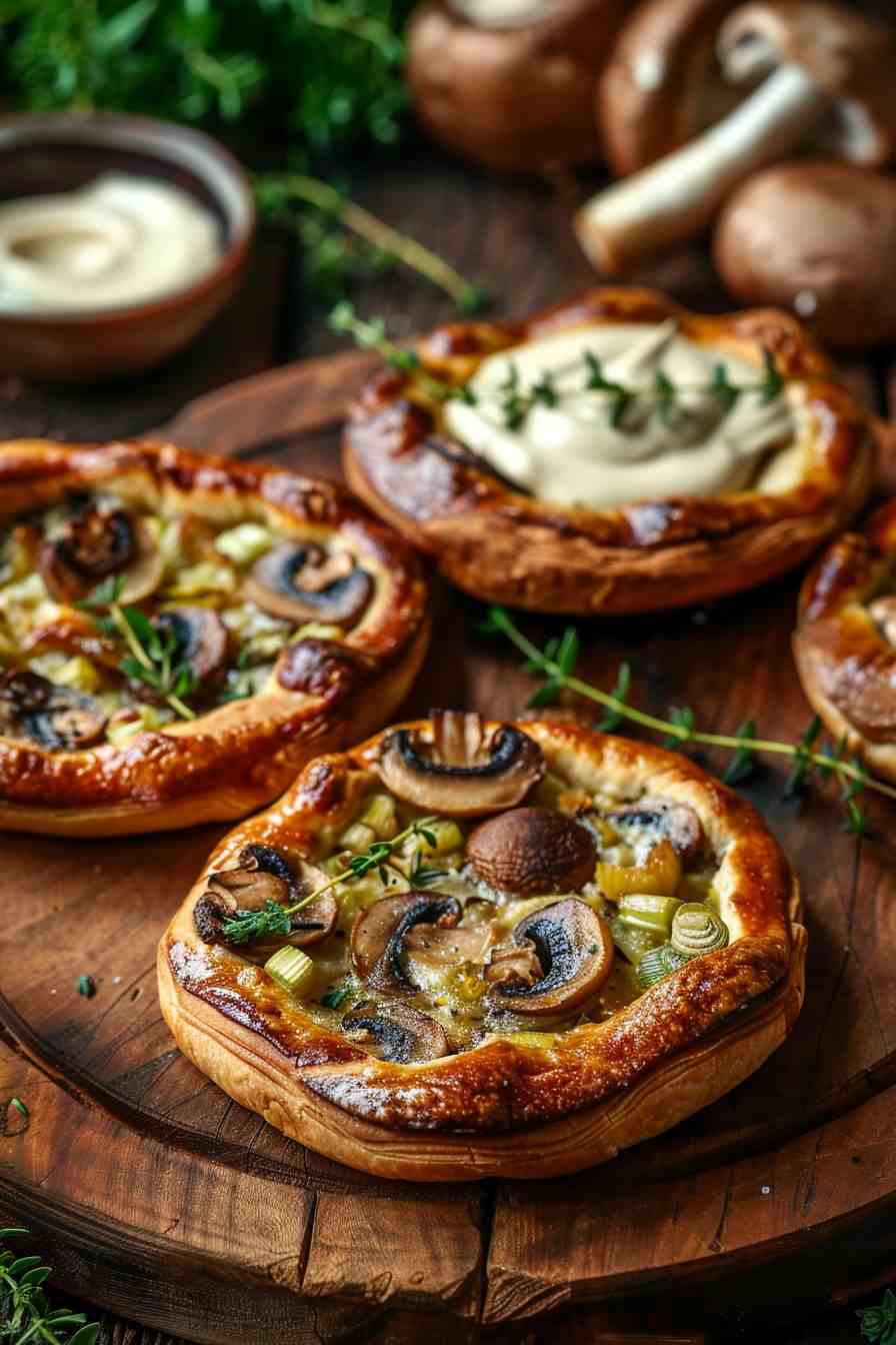 Mushroom and Leek Tartlets Mushroom and Leek Tartlets