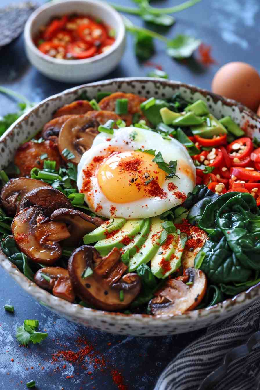 Mushroom and Sausage Breakfast Bowl Mushroom and Sausage Breakfast Bowl