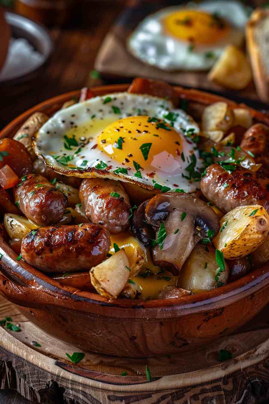 Mushroom and Sausage Breakfast Bowl Mushroom and Sausage Breakfast Bowl