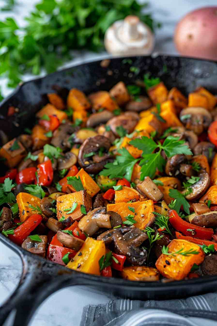 Mushroom and Sweet Potato Hash Mushroom and Sweet Potato Hash