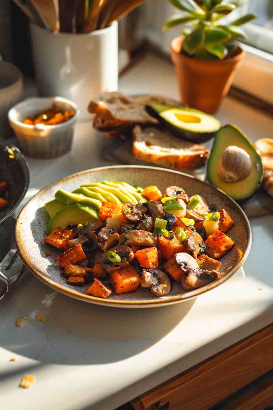 Mushroom and Sweet Potato Hash Mushroom and Sweet Potato Hash