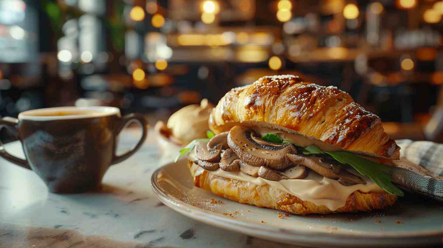 Mushroom and Swiss Croissant Sandwich Mushroom and Swiss Croissant Sandwich
