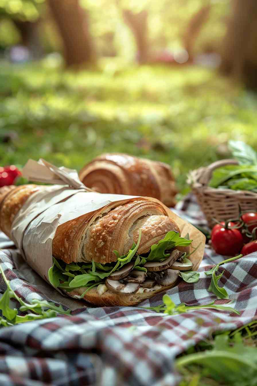 Mushroom and Swiss Croissant Sandwich Mushroom and Swiss Croissant Sandwich