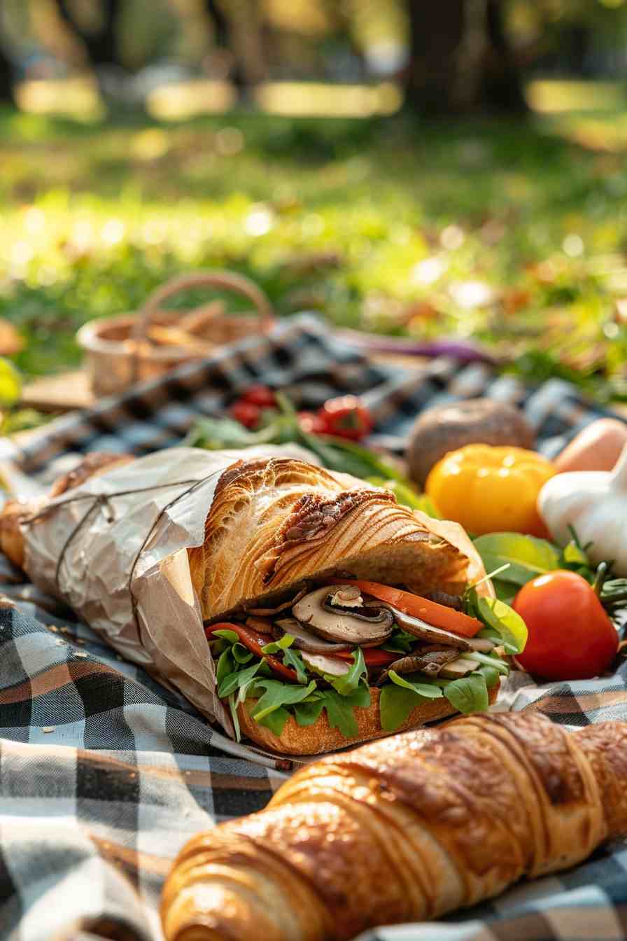 Mushroom and Swiss Croissant Sandwich Mushroom and Swiss Croissant Sandwich