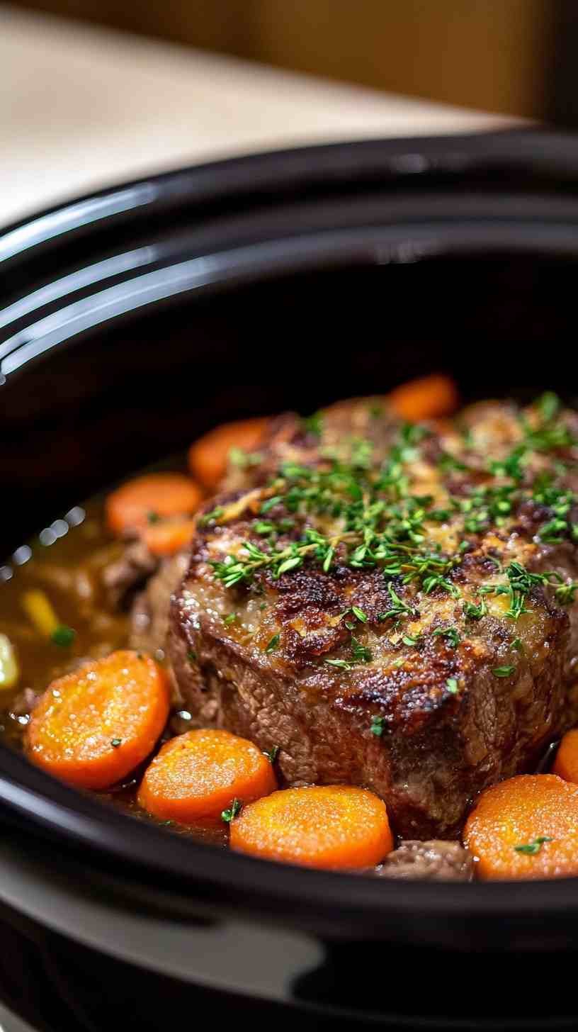 One-Pot Slow Cooker Beef and Carrot Casserole