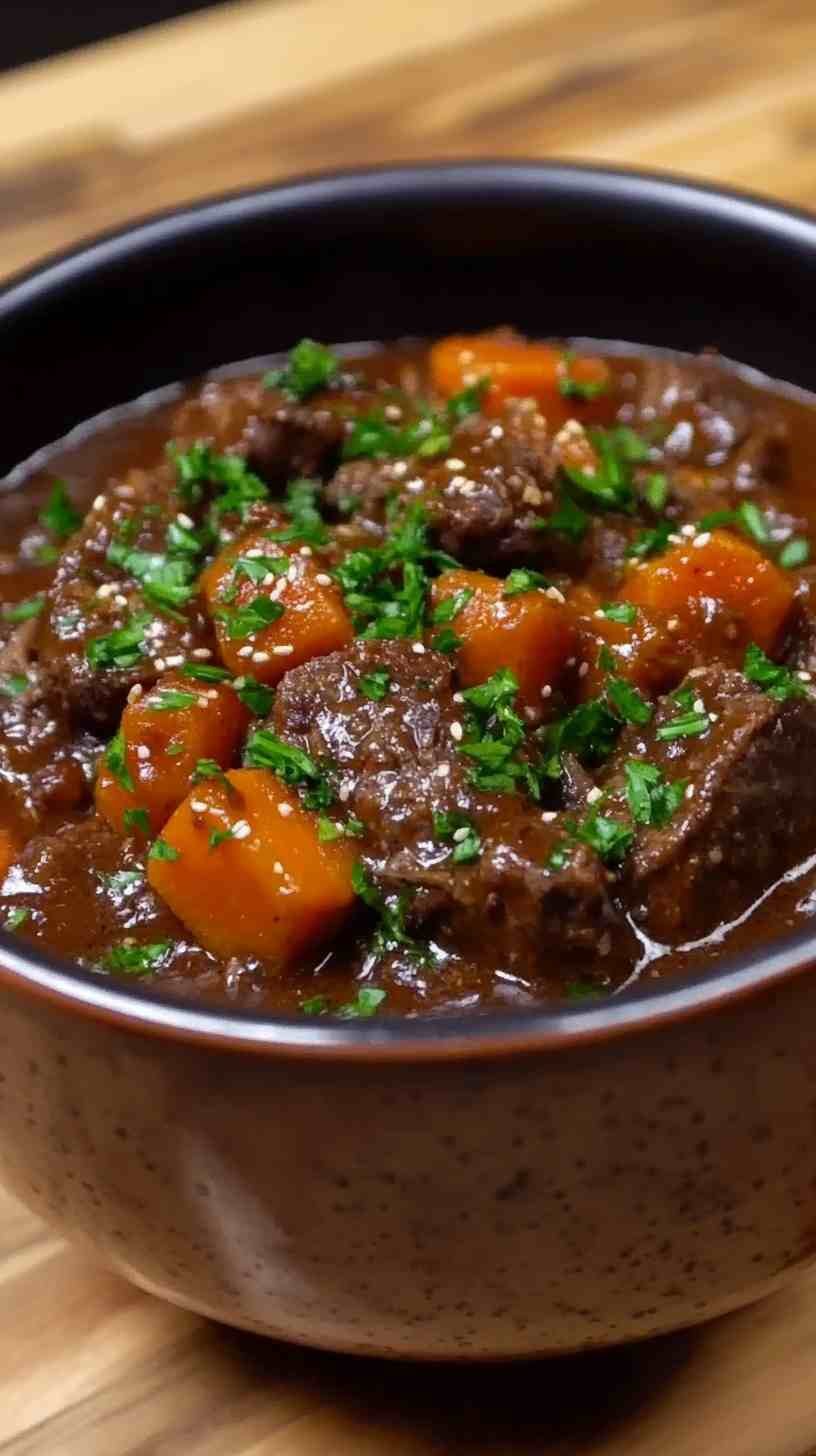 One-Pot Slow Cooker Beef and Carrot Casserole