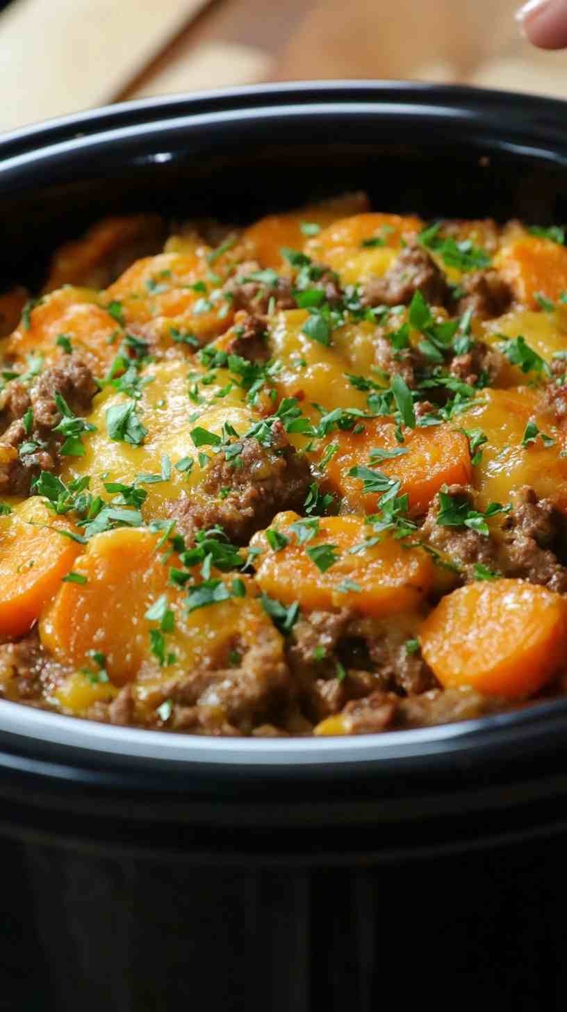 One-Pot Slow Cooker Beef and Carrot Casserole