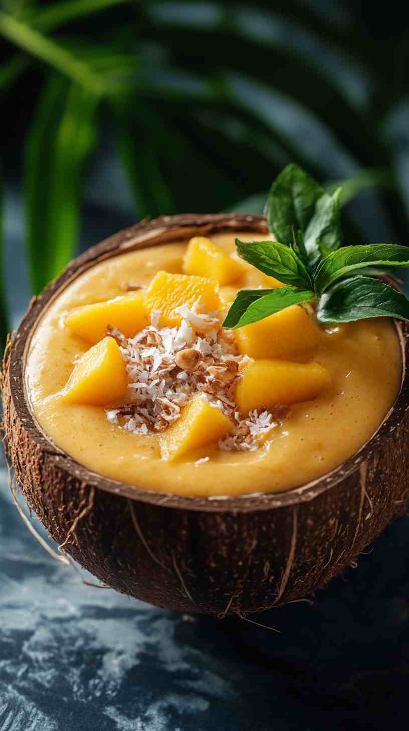 Peachy Paradise Smoothie Bowl Peachy Paradise Smoothie Bowl
