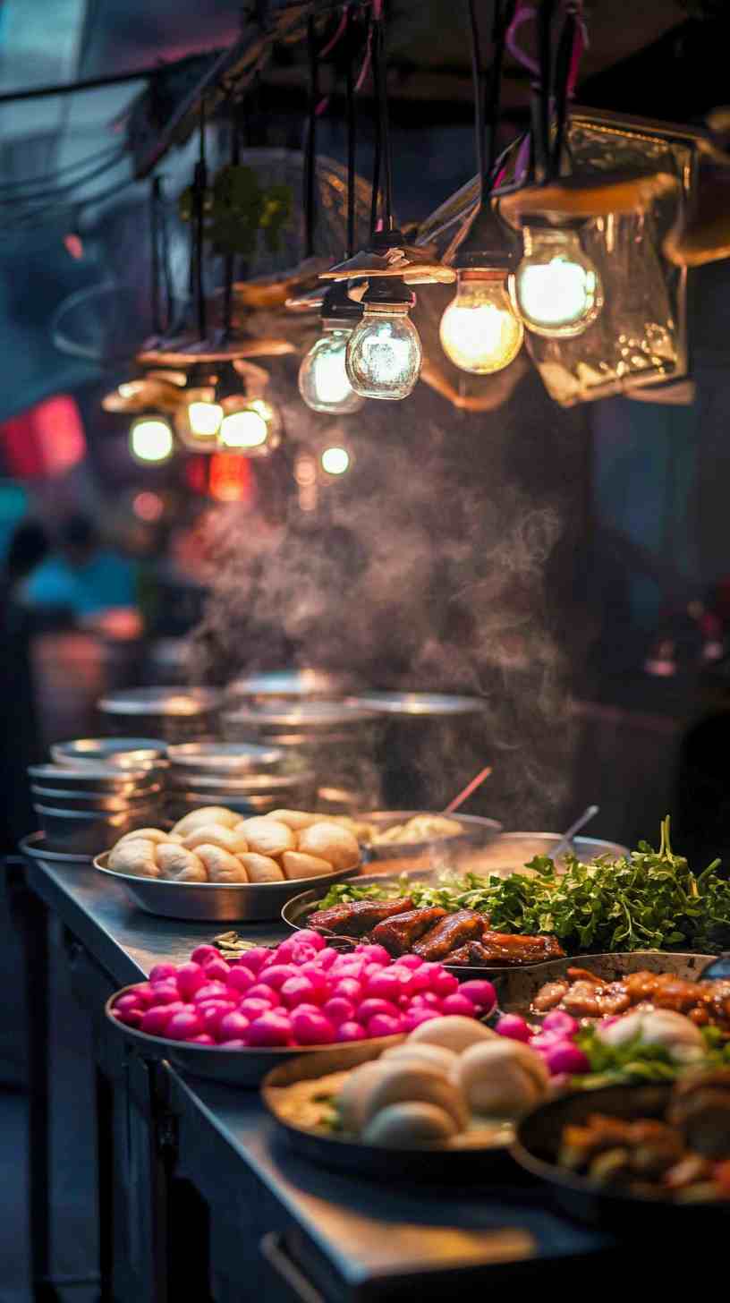 Pork Belly Bao Buns with Pickled Veggies Street Food Pork Belly Bao Buns with Pickled Veggies Street Food