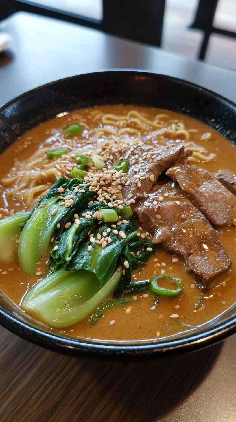 Ramen Noodles with Spicy Peanut Butter and Pork Ramen Noodles with Spicy Peanut Butter and Pork