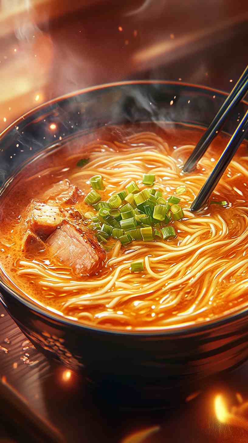 Ramen Noodles with Spicy Peanut Butter and Pork Ramen Noodles with Spicy Peanut Butter and Pork